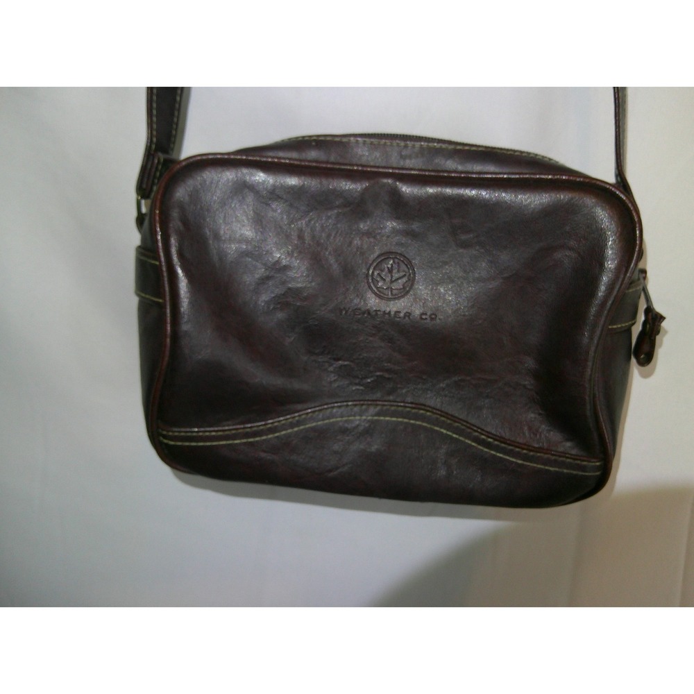 Vintage Weather Co. Brown Leather Crossbody Bag, Everyday, Shoulder Bag